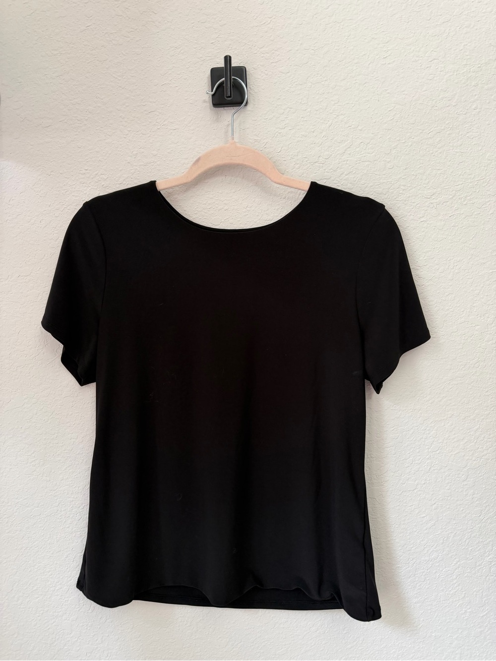 Halogen Black Short Sleeve Crewneck Tee